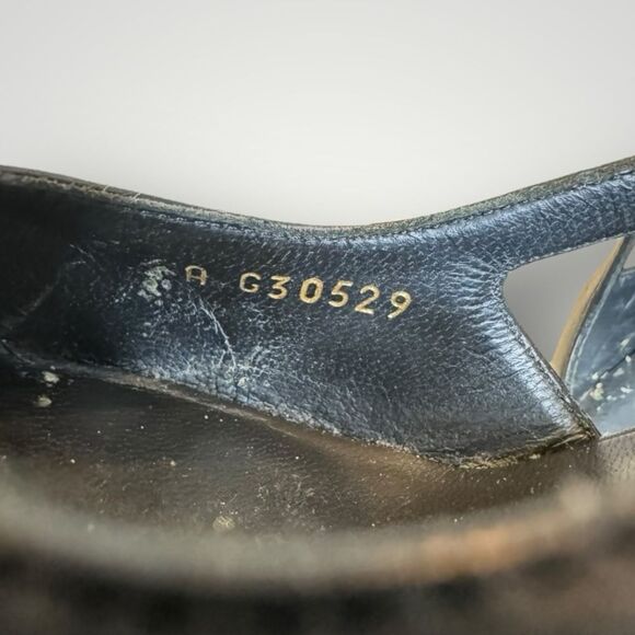 Chanel Leather Pearl Slingback Pumps 37.5 - Picture 9 of 9